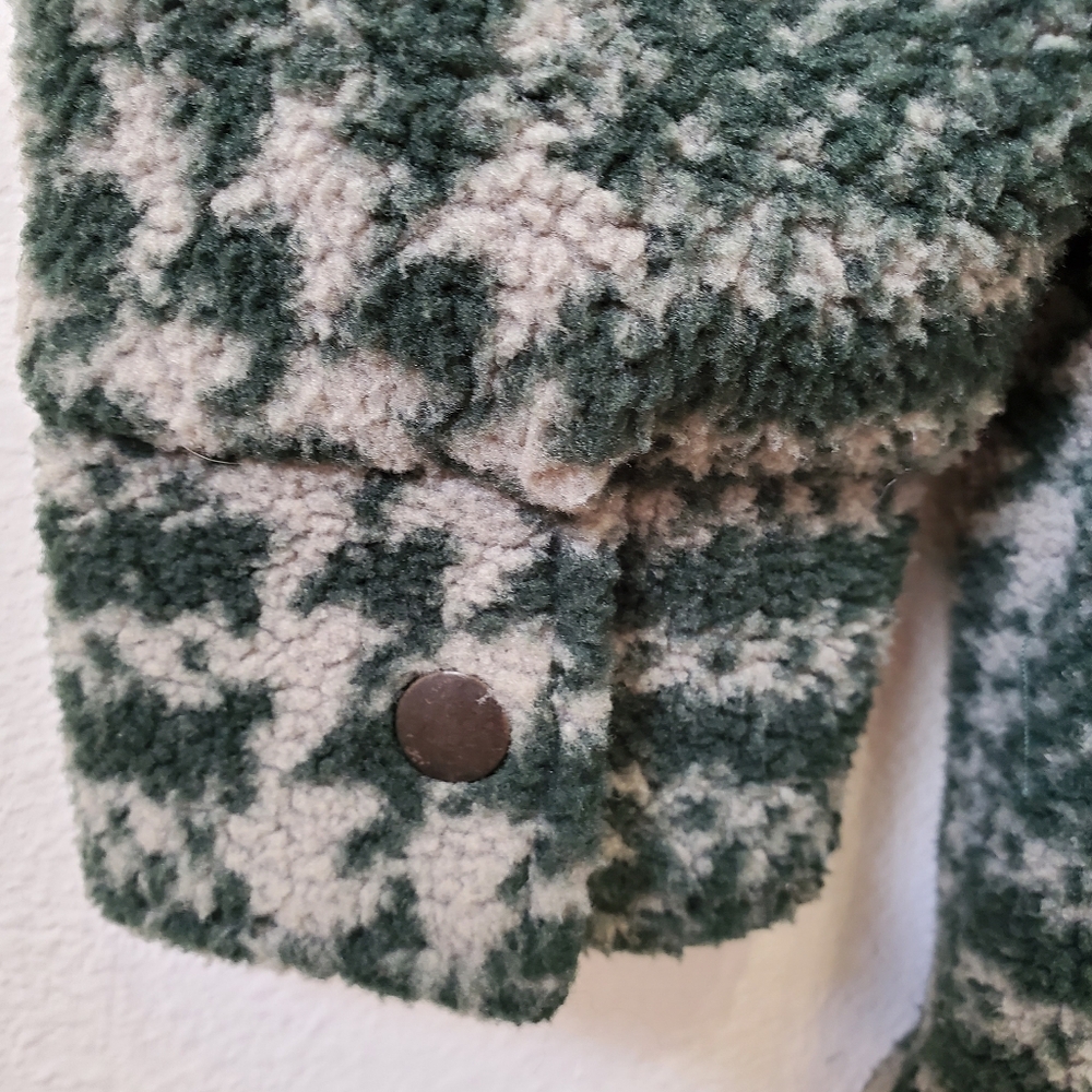 Aventura Helena Fleece Plaid Shacket Jacket - Green - Picture 5 of 14